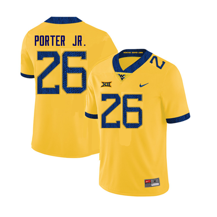 NCAA Men's Daryl Porter Jr. West Virginia Mountaineers Yellow #26 Nike Stitched Football College Authentic Jersey BL23S31SV